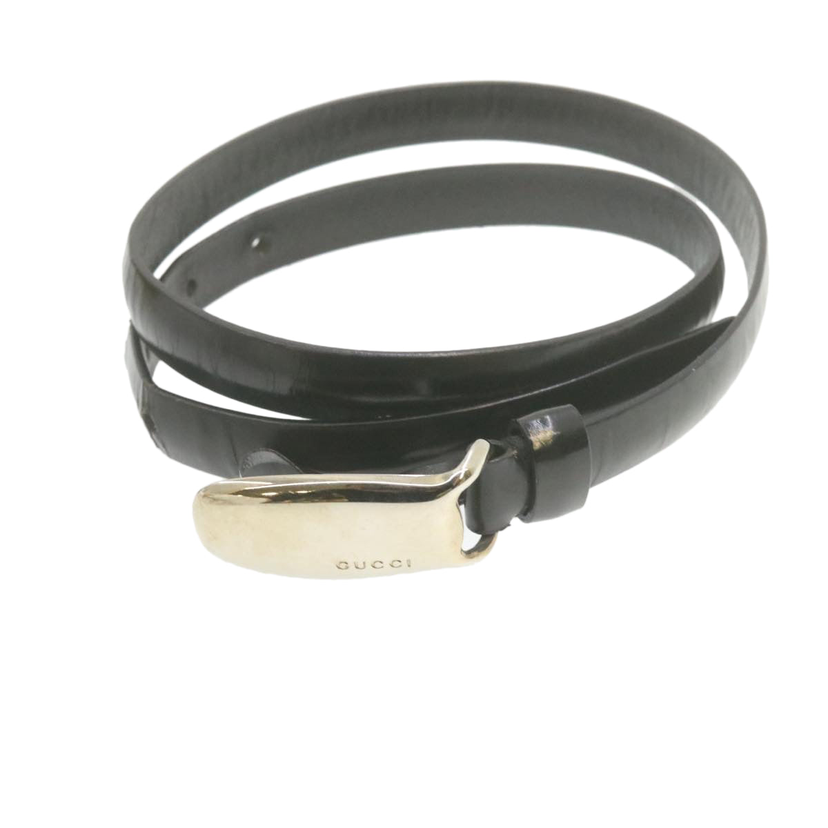 GUCCI Leather Belt 2Set Black Brown Auth ar3661