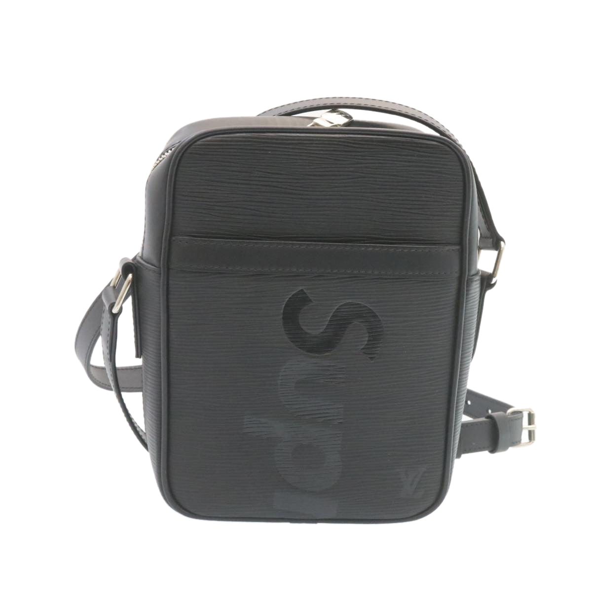 LOUIS VUITTON Supreme Epi Danube Shoulder Bag Black M53431 LV Auth ar5973SM