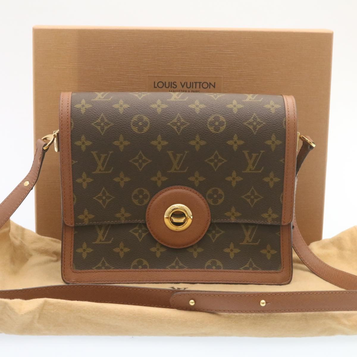 LOUIS VUITTON Monogram Raspail Shoulder Bag M51372 LV Auth ar5975A