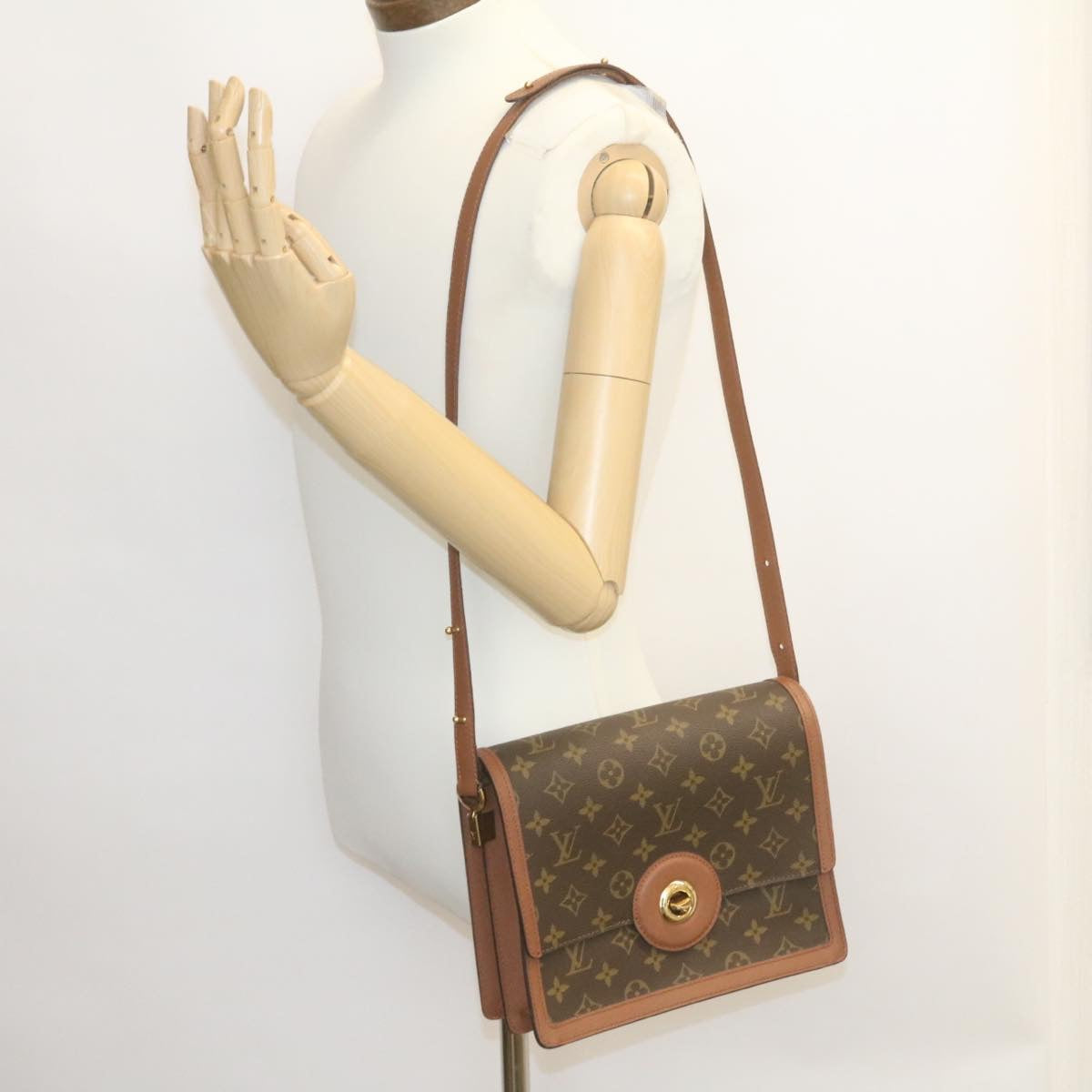 LOUIS VUITTON Monogram Raspail Shoulder Bag M51372 LV Auth ar5975A