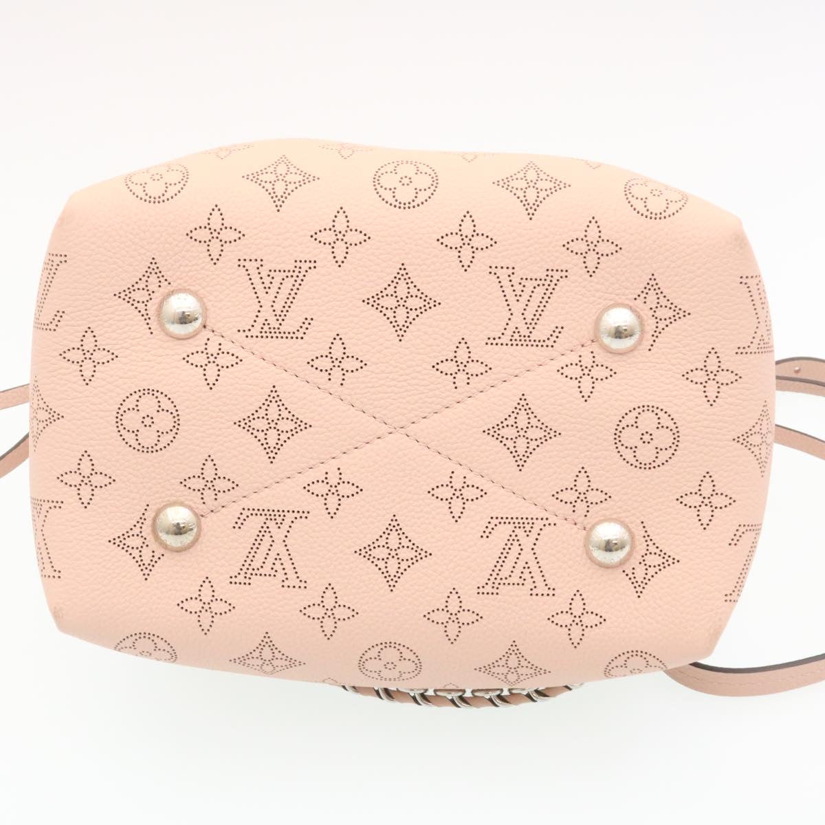 LOUIS VUITTON Monogram Mahina Bella Hand Bag Pink M57068 LV Auth ar6430S