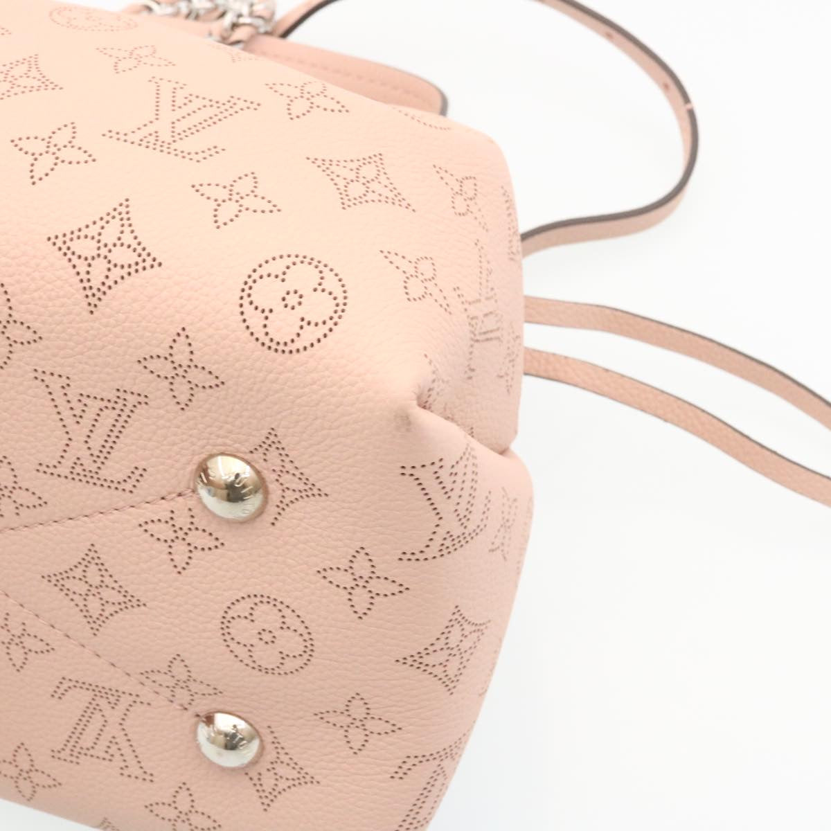 LOUIS VUITTON Monogram Mahina Bella Hand Bag Pink M57068 LV Auth ar6430S