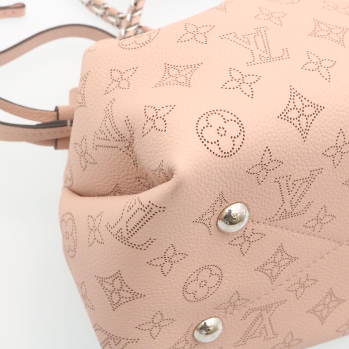 LOUIS VUITTON Monogram Mahina Bella Hand Bag Pink M57068 LV Auth ar6430S