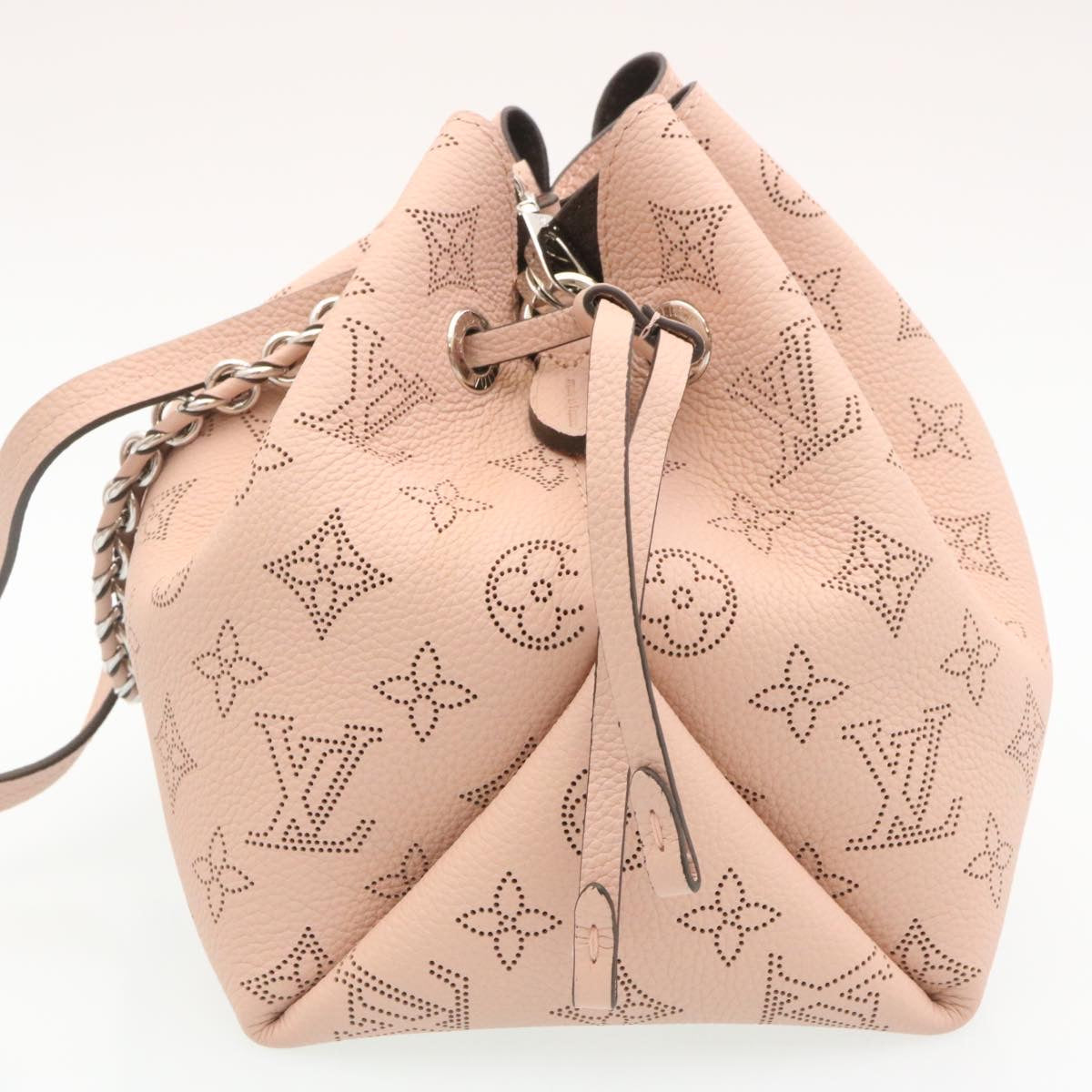 LOUIS VUITTON Monogram Mahina Bella Hand Bag Pink M57068 LV Auth ar6430S