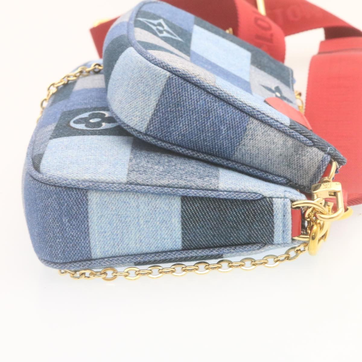 LOUIS VUITTON Denim Multi Pochette Accessoires Shoulder Bag M44990 Auth ar6462SM