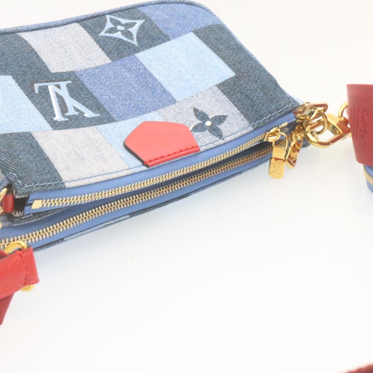 LOUIS VUITTON Denim Multi Pochette Accessoires Shoulder Bag M44990 Auth ar6462SM