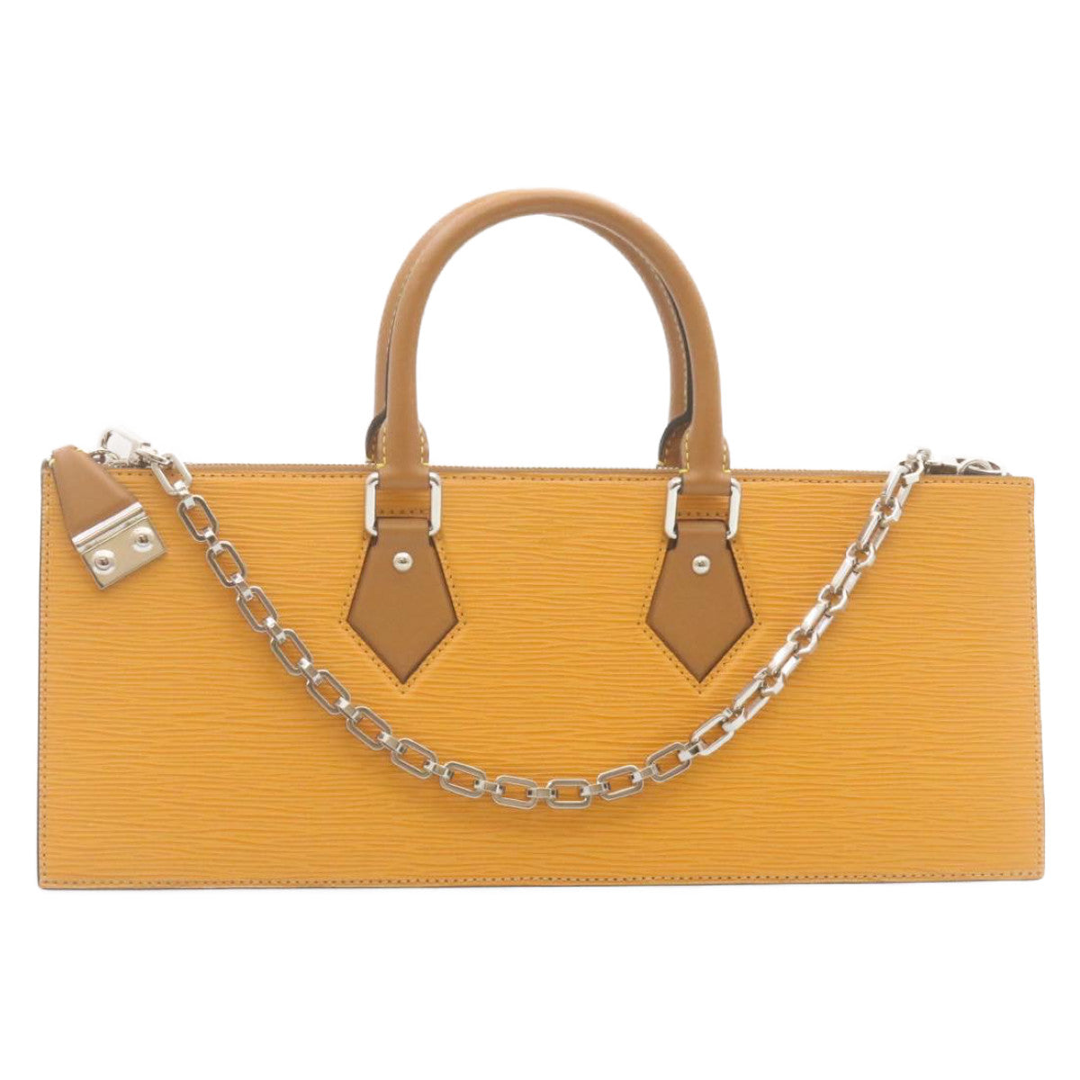 LOUIS VUITTON Epi San Fran Sac Tricot Hand Bag 2way Yellow M52805 Auth ar6465SV
