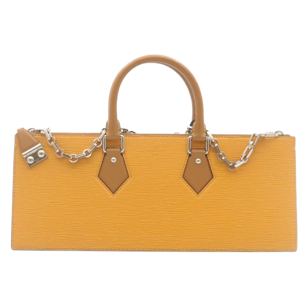 LOUIS VUITTON Epi San Fran Sac Tricot Hand Bag 2way Yellow M52805 Auth ar6465SV
