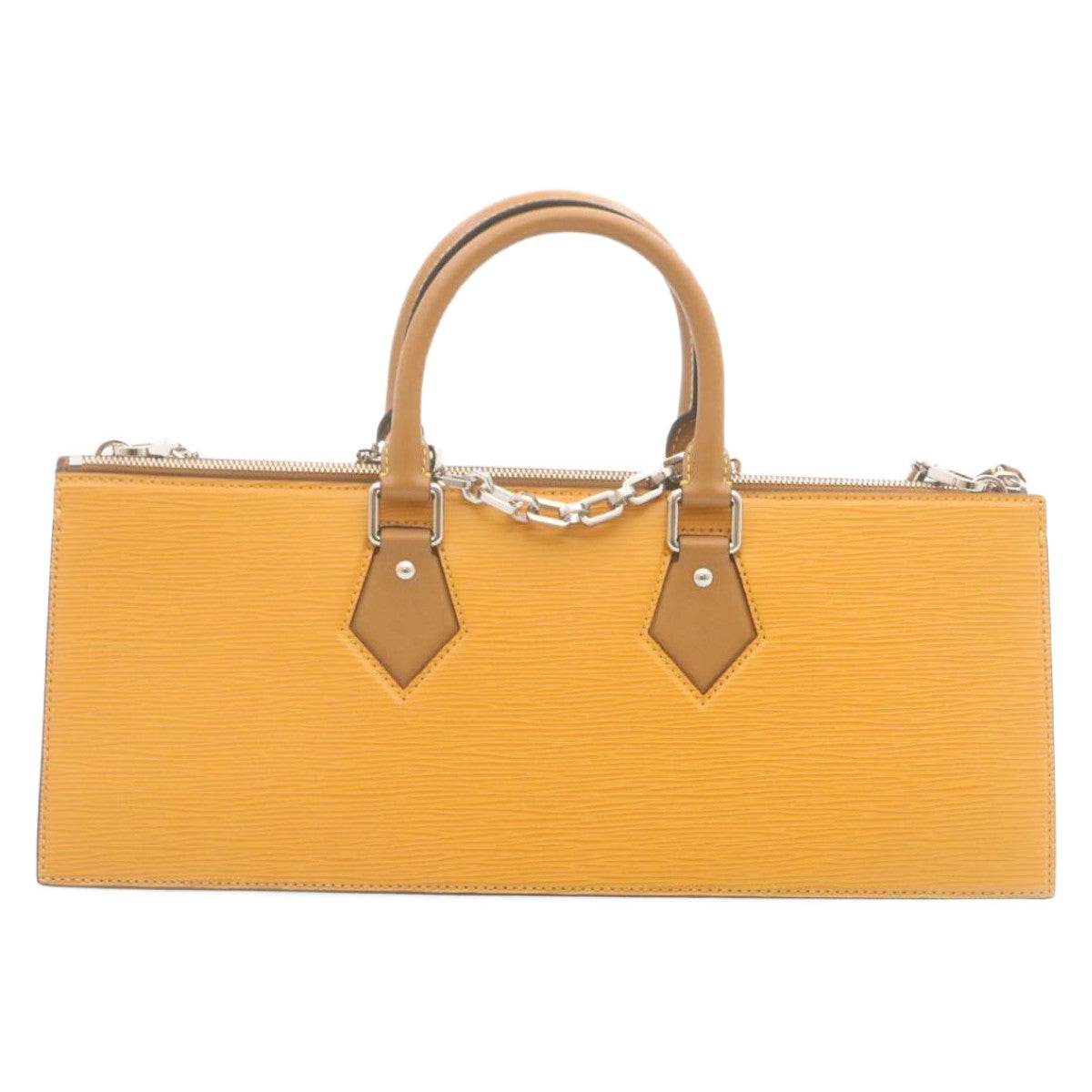 LOUIS VUITTON Epi San Fran Sac Tricot Hand Bag 2way Yellow M52805 Auth ar6465SV