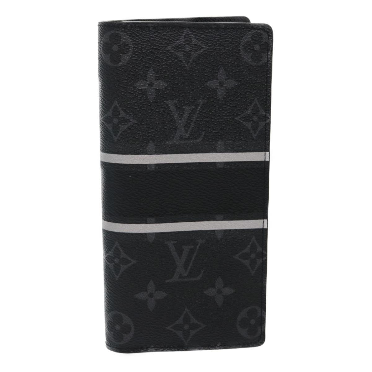 LOUIS VUITTON Eclipse Flash Portefeuille Braza Long Wallet M64438 Auth ar6842A