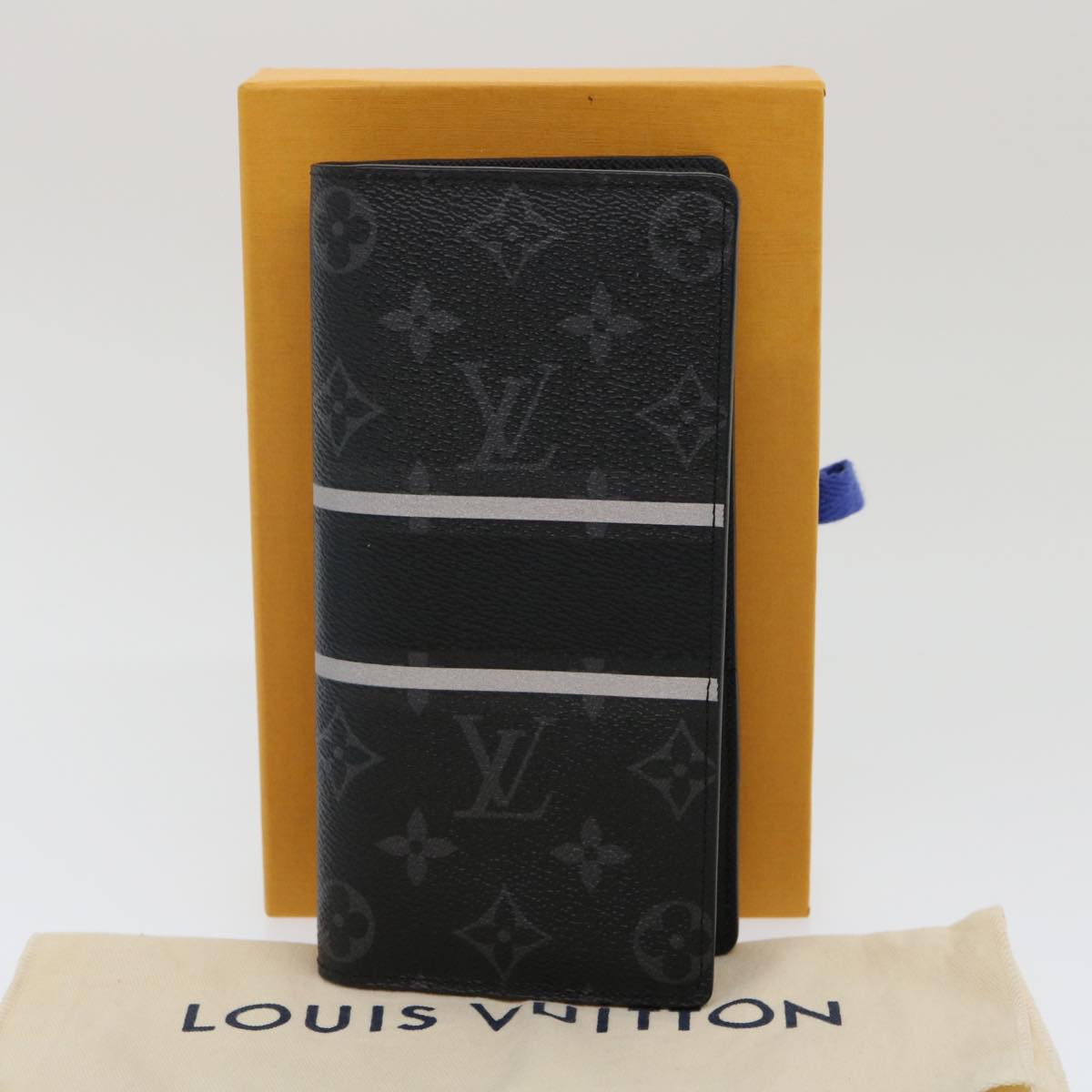 LOUIS VUITTON Eclipse Flash Portefeuille Braza Long Wallet M64438 Auth ar6842A