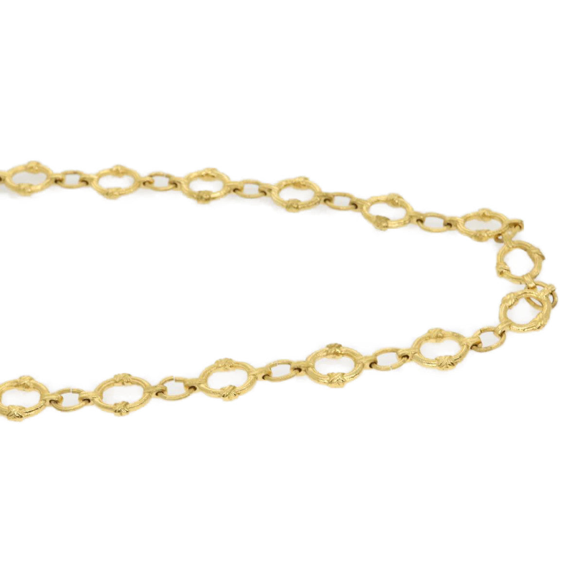 CHANEL Chain Belt metal Gold CC Auth ar7135A