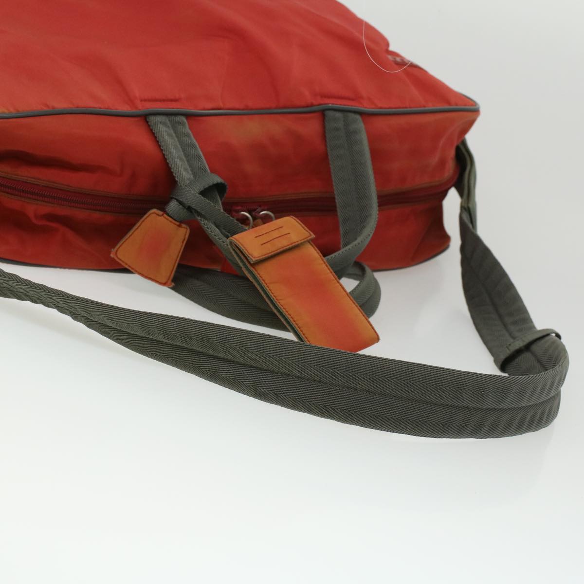 PRADA Hand Bag Nylon 2way Red Auth ar8326