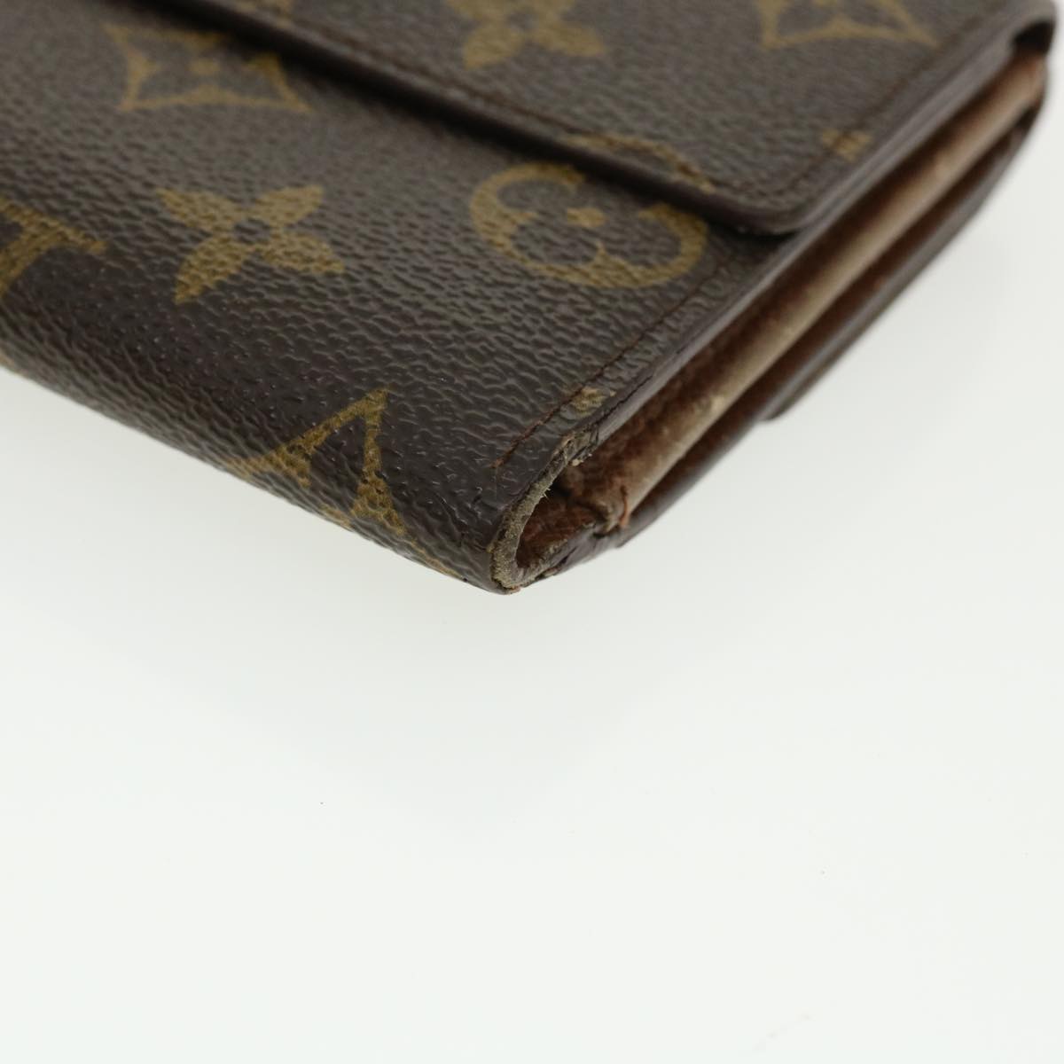 LOUIS VUITTON Monogram Portefeuille Elise Wallet M61654 LV Auth ar8746