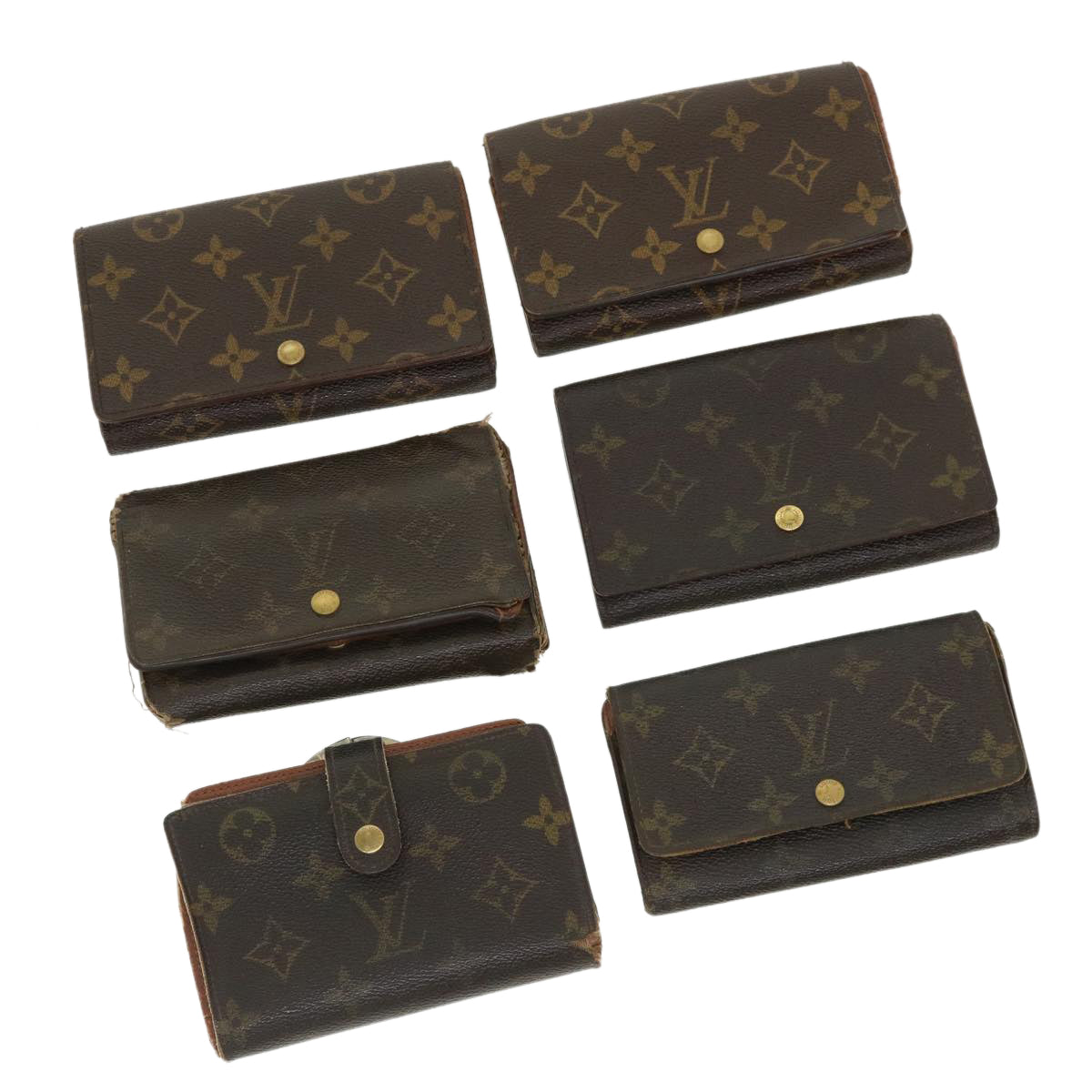 LOUIS VUITTON Monogram Wallet 6Set LV Auth ar8766