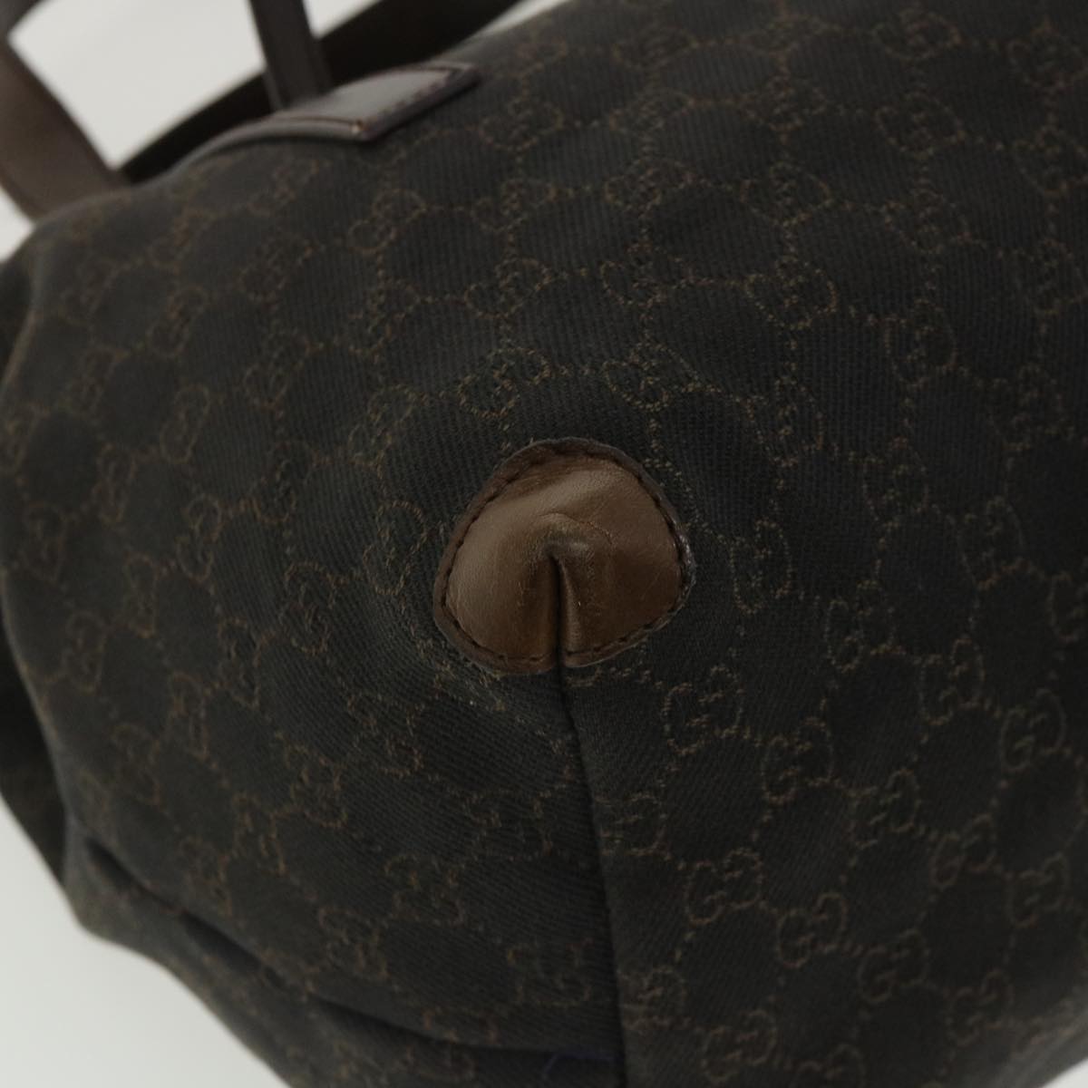 GUCCI GG Canvas Tote Bag Brown 30501/203419 Auth ar8789