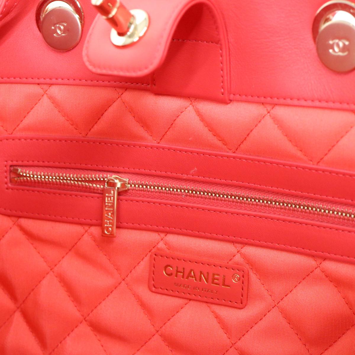 CHANEL Chain Hand Bag Pile 2way Pink CC Auth ar9158SAV