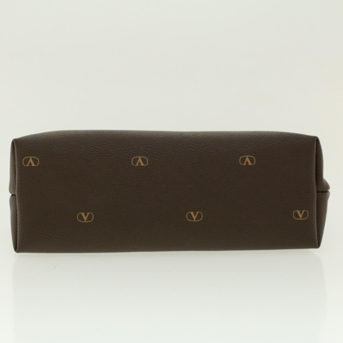 VALENTINO Clutch Bag Leather Brown Auth ar9399