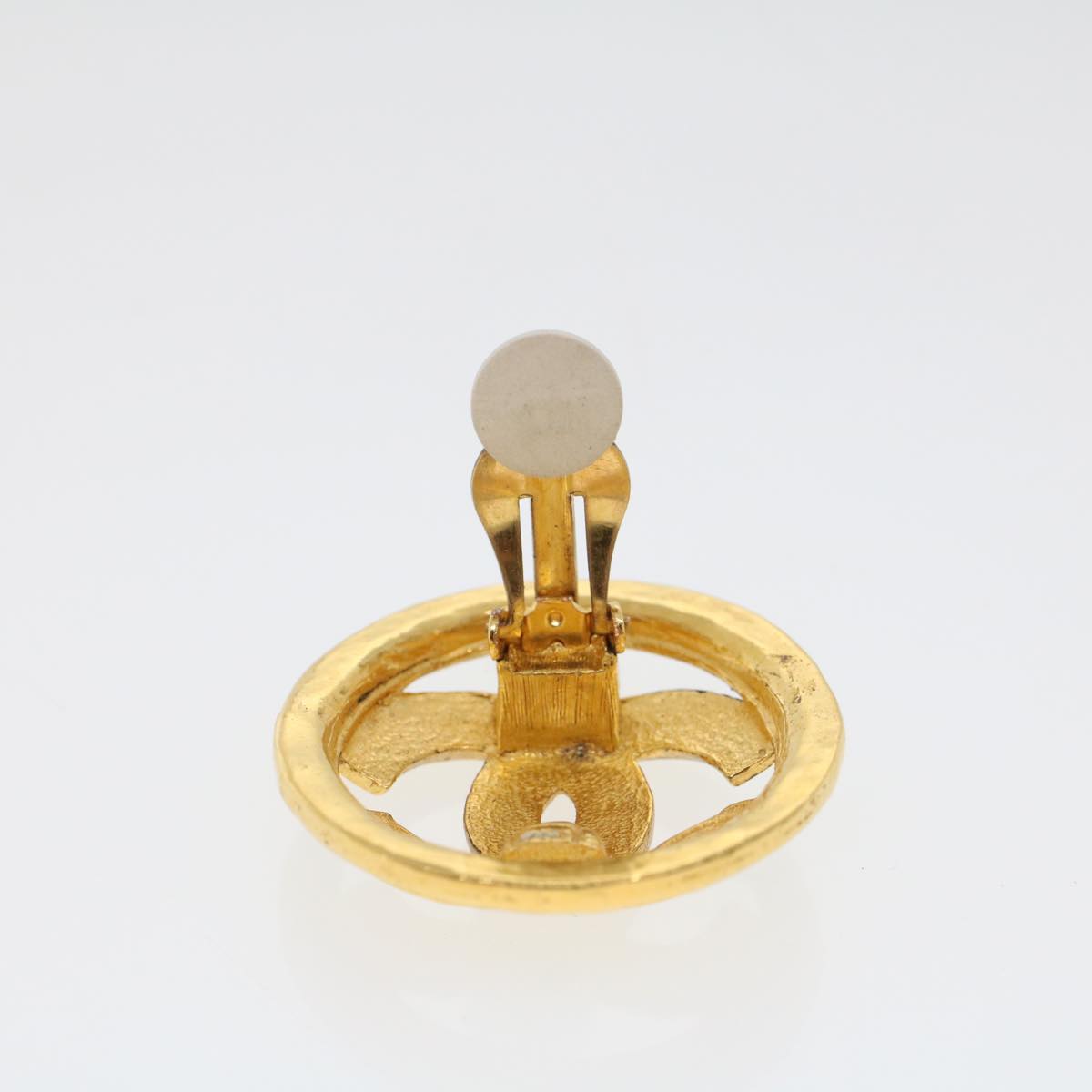 CHANEL COCO Mark Earring Gold CC Auth ar9579