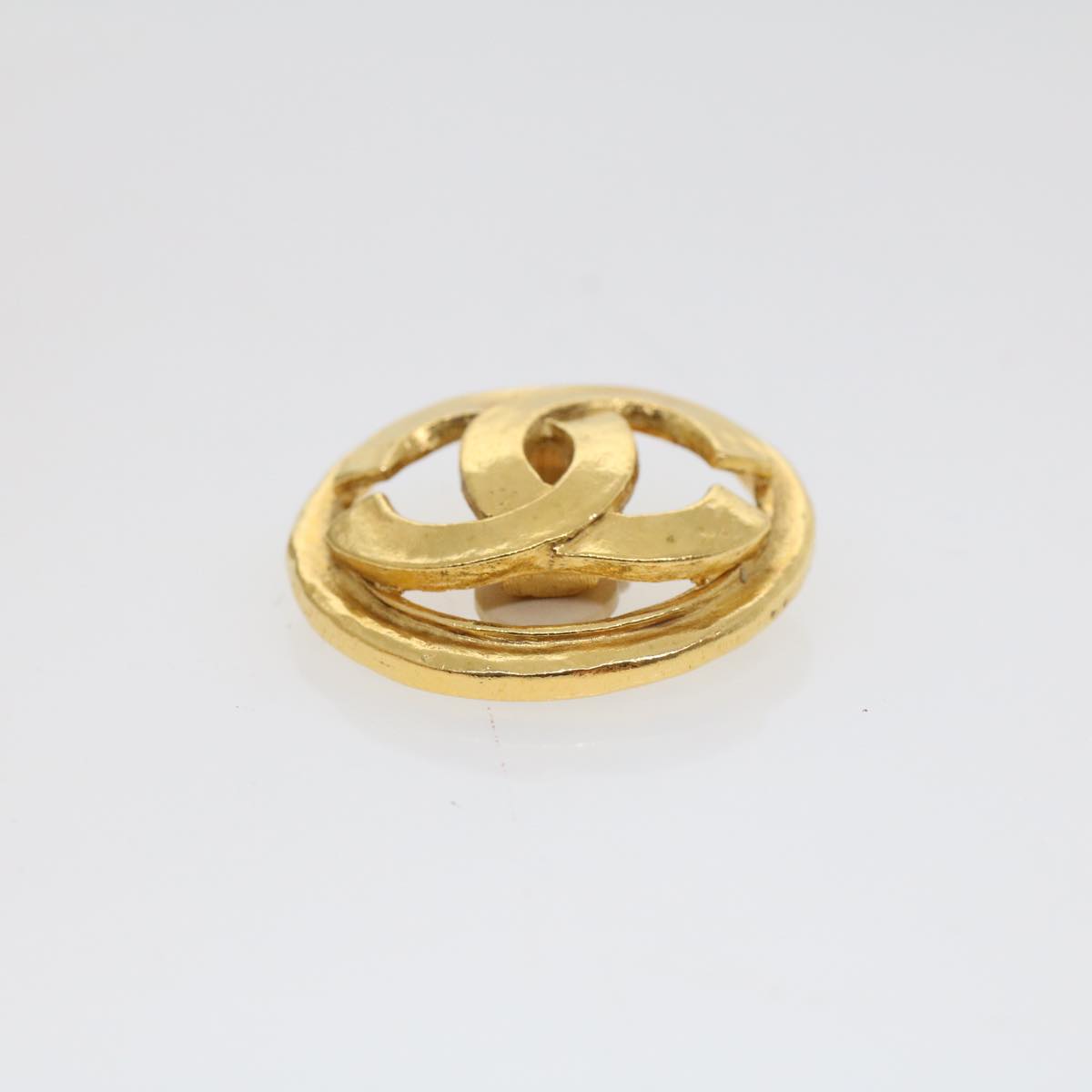 CHANEL COCO Mark Earring Gold CC Auth ar9579