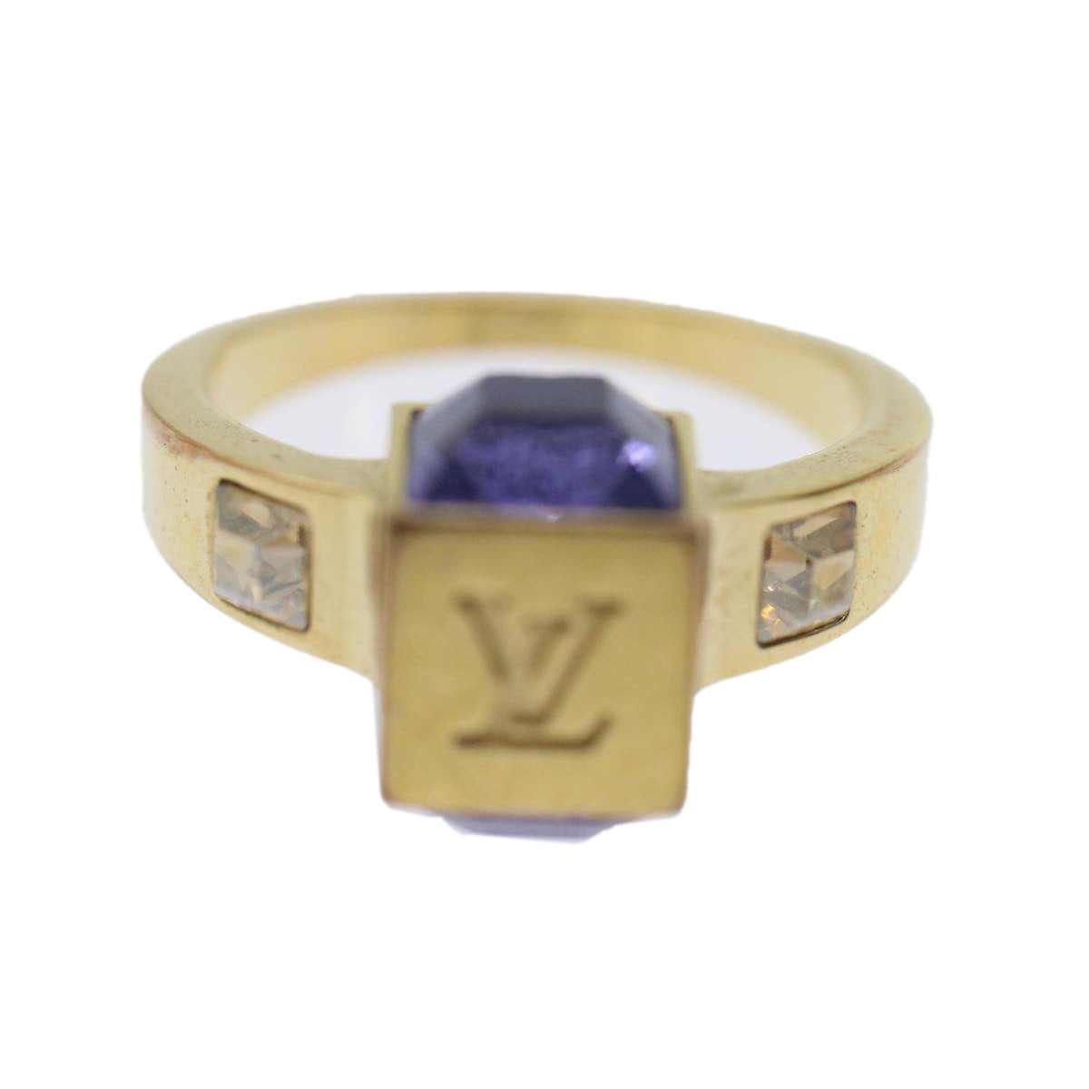 LOUIS VUITTON Berg Gamble Ring M Gold M65098 LV Auth ar9717B