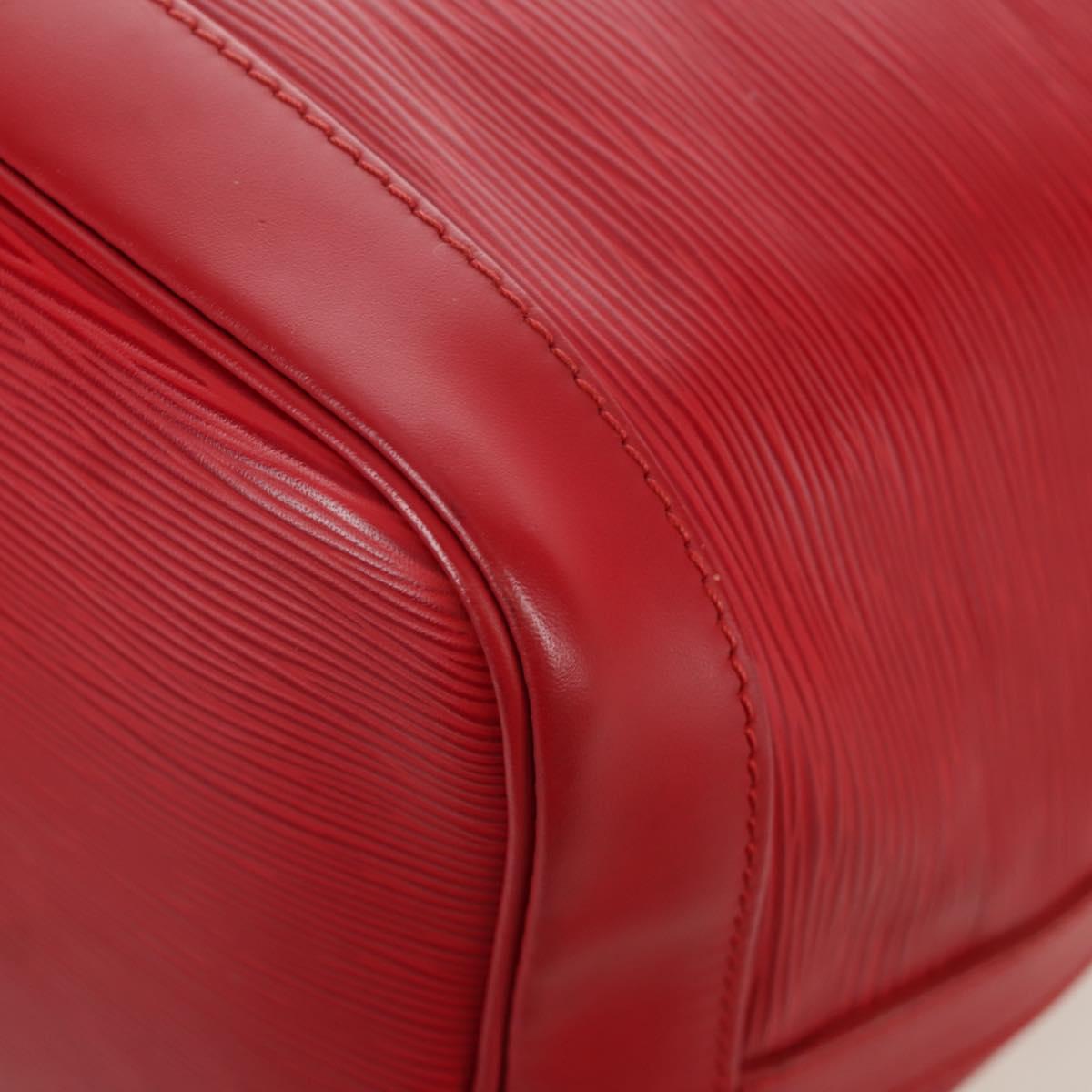 LOUIS VUITTON Epi Petit Noe Shoulder Bag Red M44107 LV Auth ARZ006V