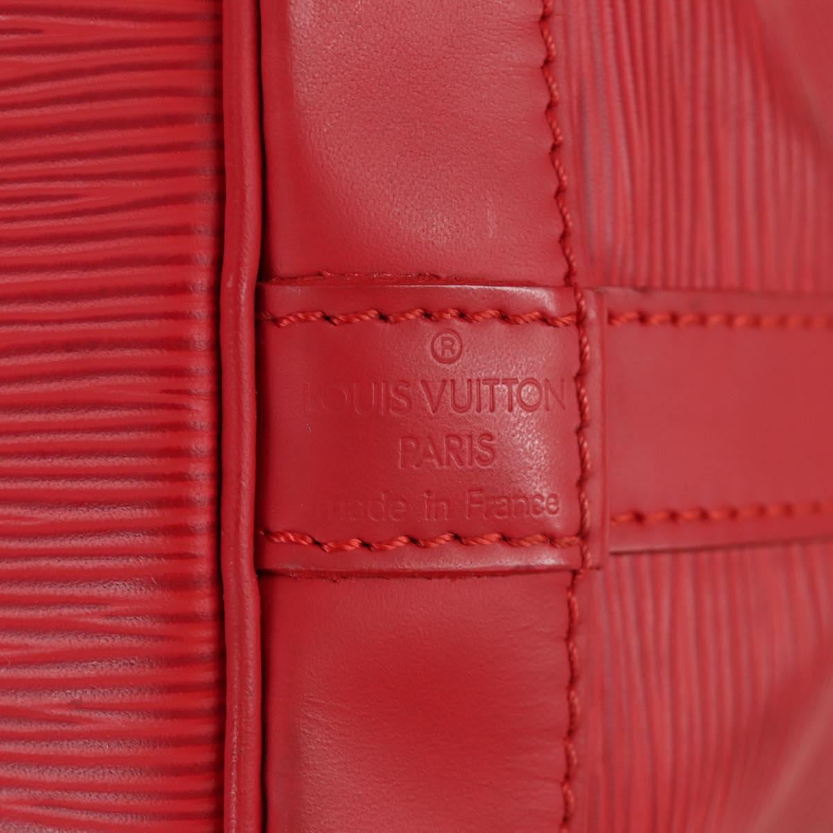 LOUIS VUITTON Epi Petit Noe Shoulder Bag Red M44107 LV Auth ARZ006V