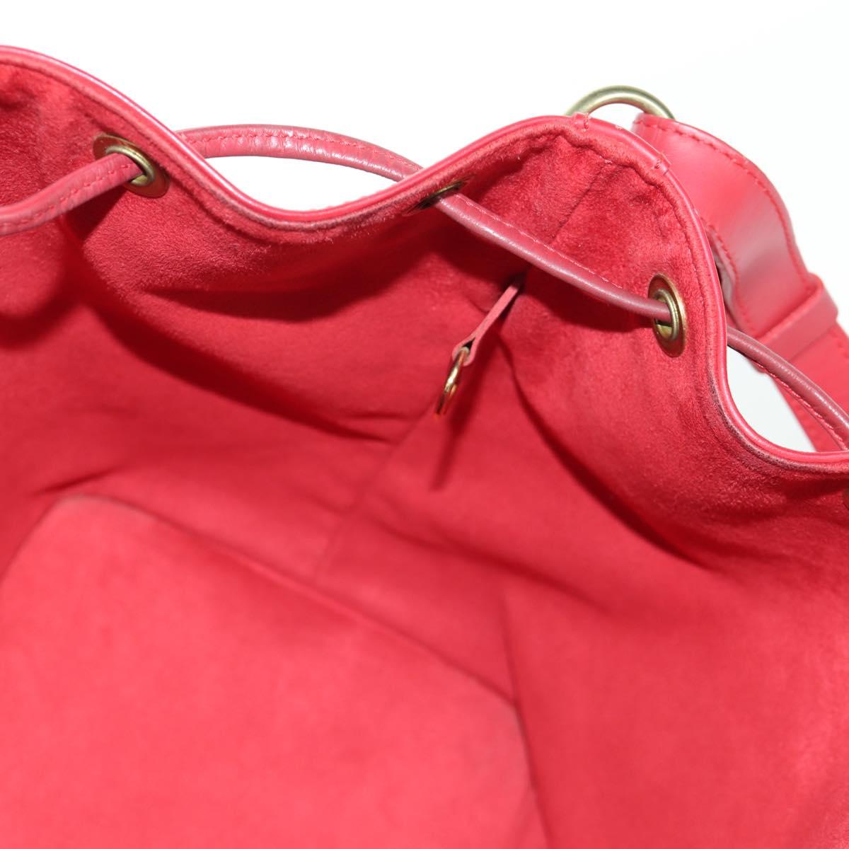 LOUIS VUITTON Epi Petit Noe Shoulder Bag Red M44107 LV Auth ARZ006V