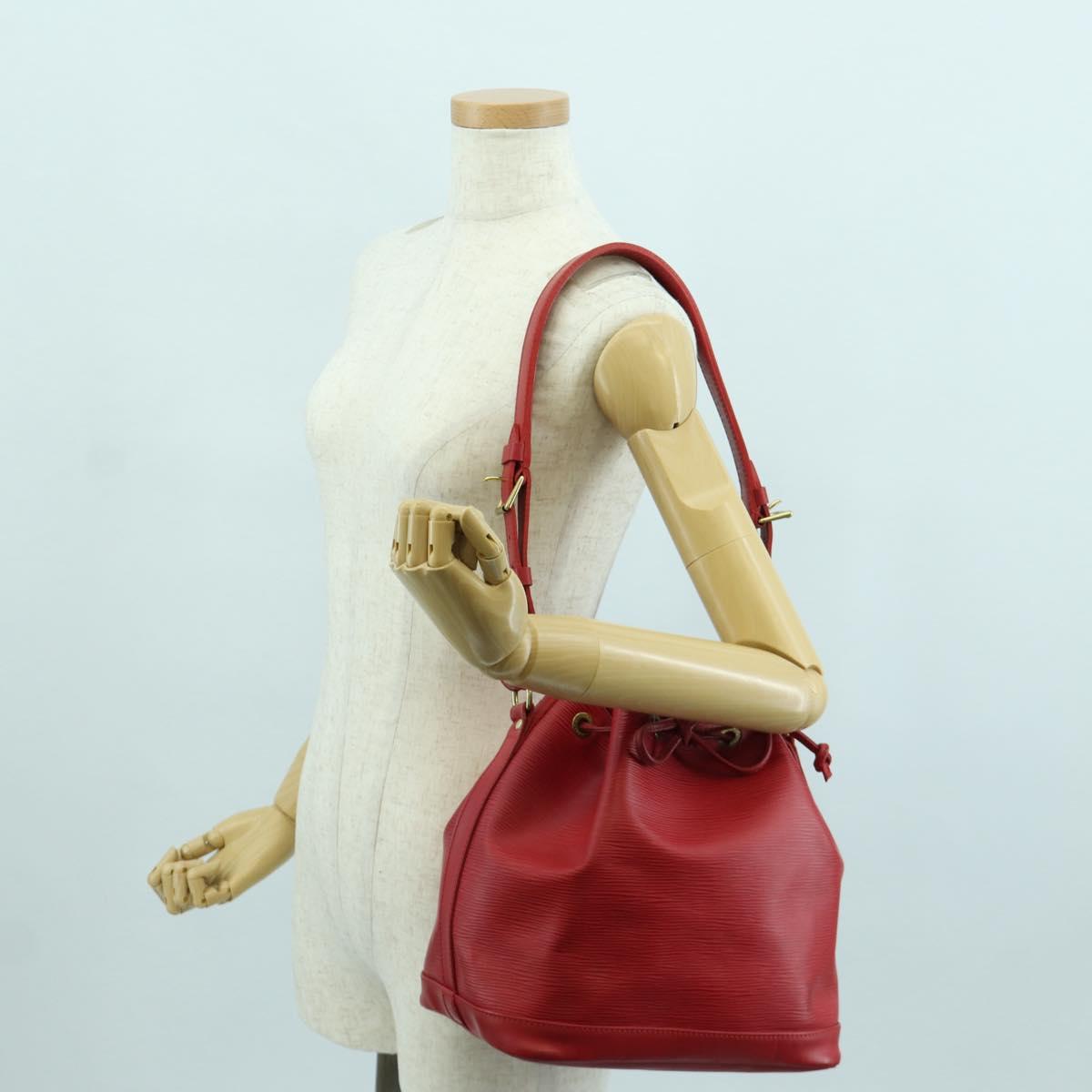 LOUIS VUITTON Epi Petit Noe Shoulder Bag Red M44107 LV Auth ARZ006V