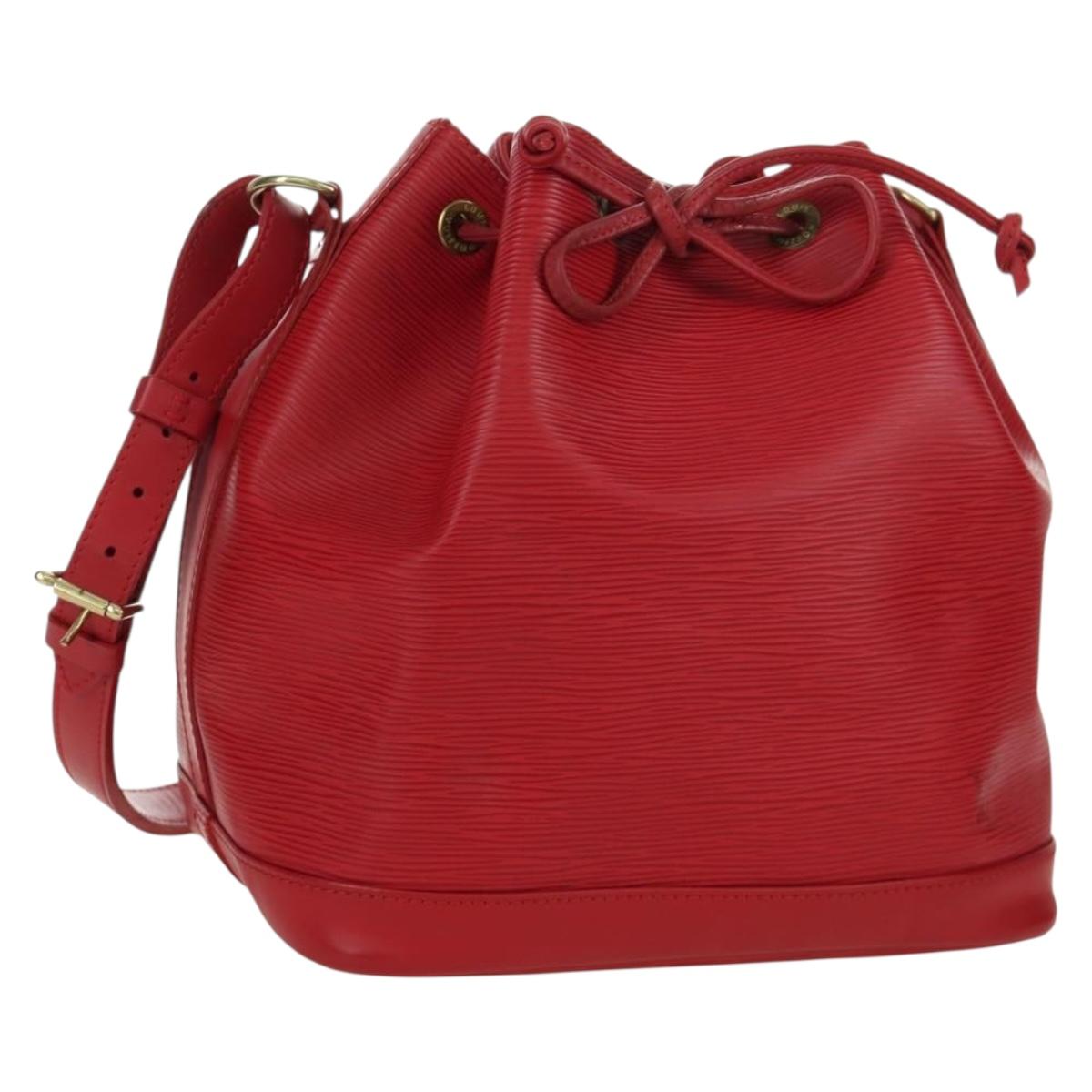 LOUIS VUITTON Epi Petit Noe Shoulder Bag Red M44107 LV Auth ARZ006V