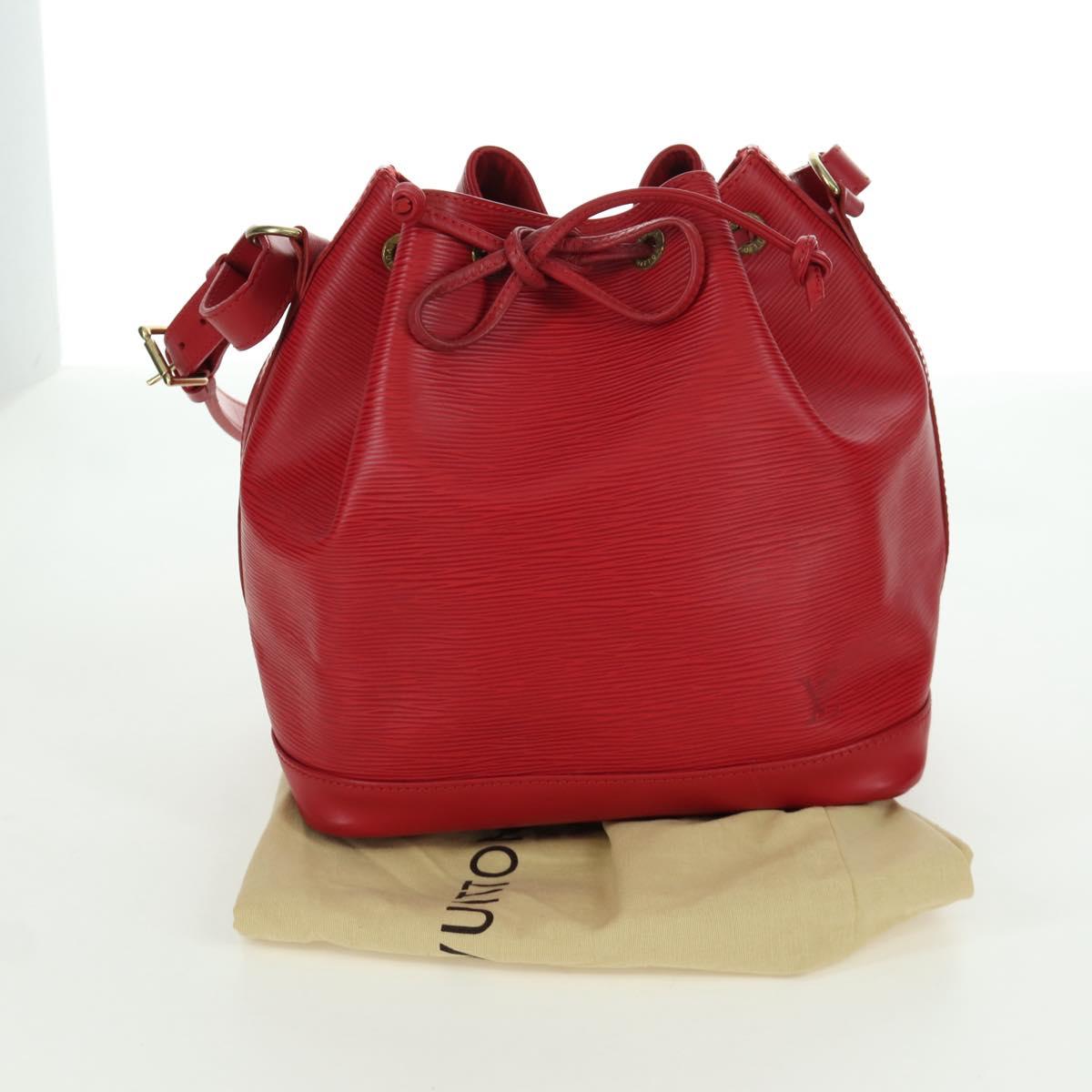 LOUIS VUITTON Epi Petit Noe Shoulder Bag Red M44107 LV Auth ARZ006V