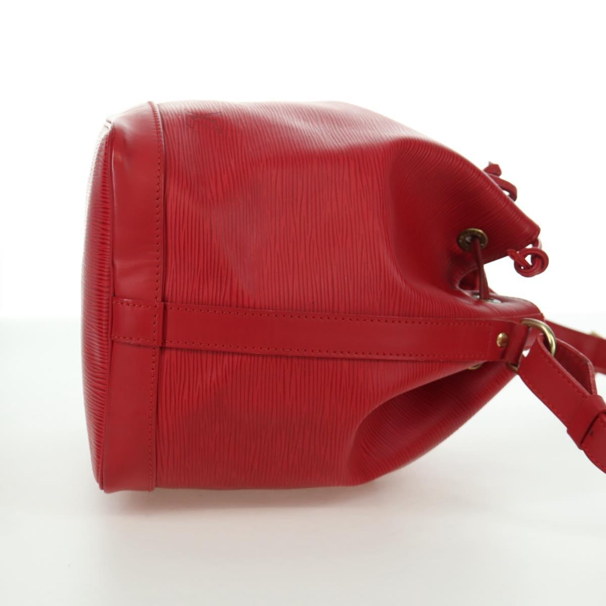 LOUIS VUITTON Epi Petit Noe Shoulder Bag Red M44107 LV Auth ARZ006V