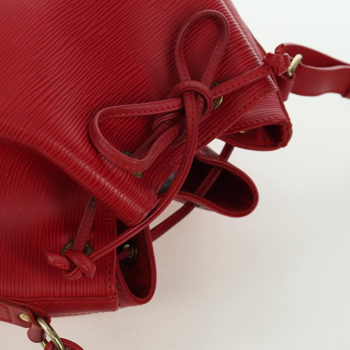 LOUIS VUITTON Epi Petit Noe Shoulder Bag Red M44107 LV Auth ARZ006V