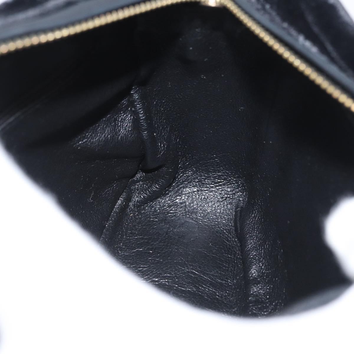 CHANEL Shoulder Bag Velor Black Gold CC Auth ARZ008SAV