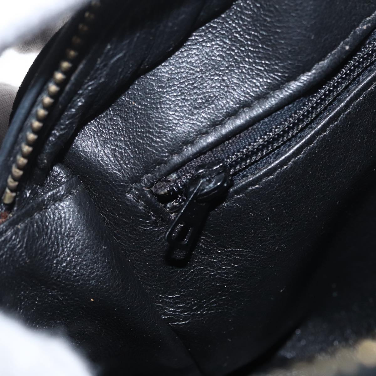 CHANEL Shoulder Bag Velor Black Gold CC Auth ARZ008SAV