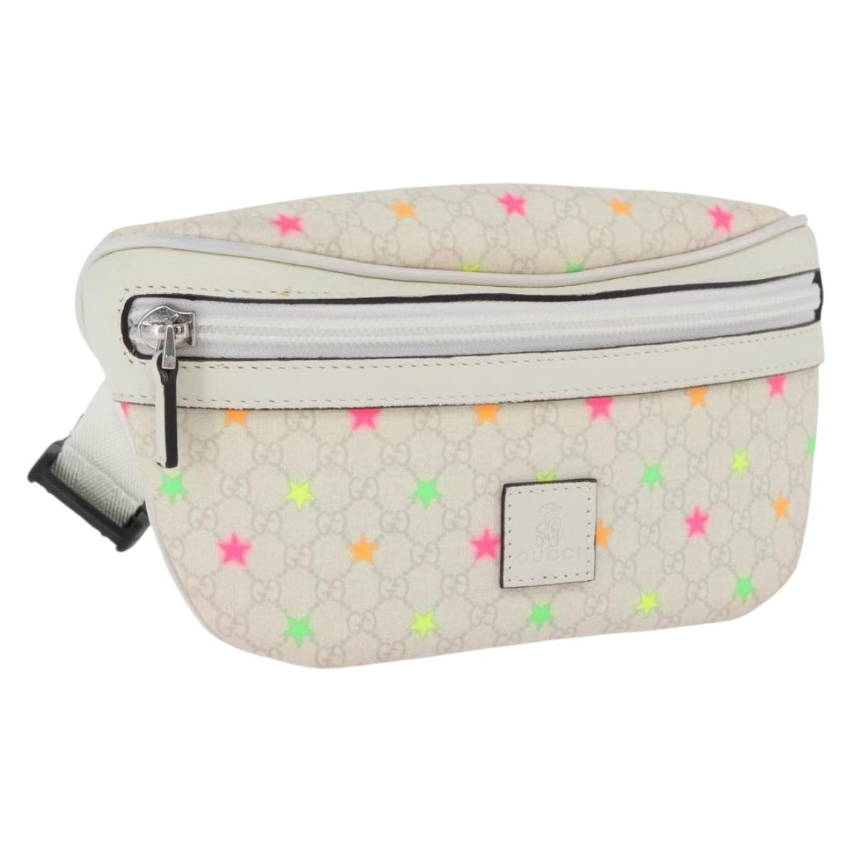 GUCCI Children's Waist Bag PVC White Silver 311159 Auth ARZ010A