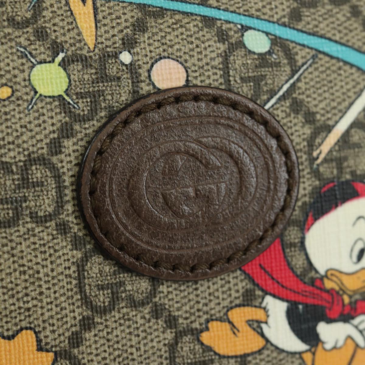 GUCCI GG Canvas Disney Waist bag PVC Beige Gold 602695 Auth ARZ017SAM