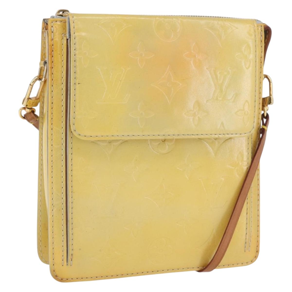 LOUIS VUITTON Monogram Vernis Motto Accessory Pouch Gris M91030 LV Auth ARZ024