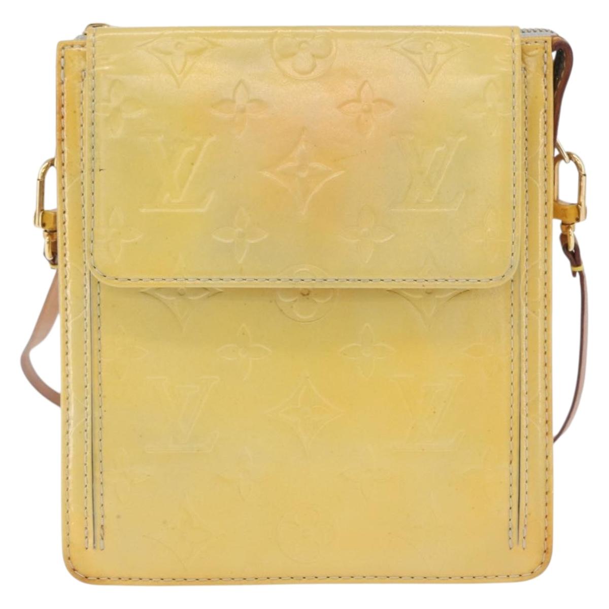 LOUIS VUITTON Monogram Vernis Motto Accessory Pouch Gris M91030 LV Auth ARZ024