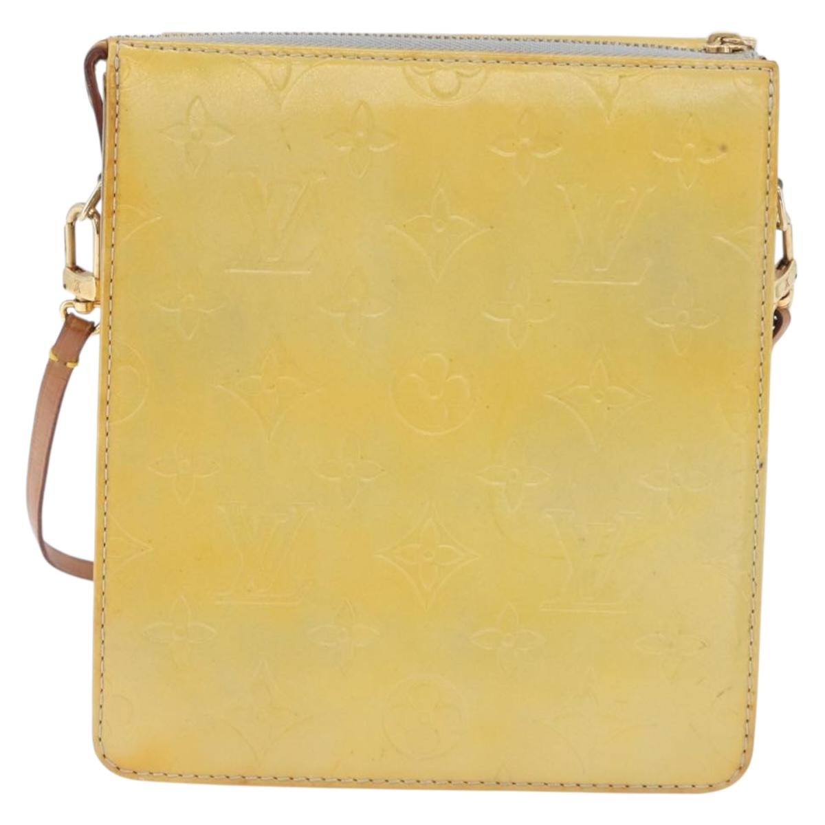 LOUIS VUITTON Monogram Vernis Motto Accessory Pouch Gris M91030 LV Auth ARZ024