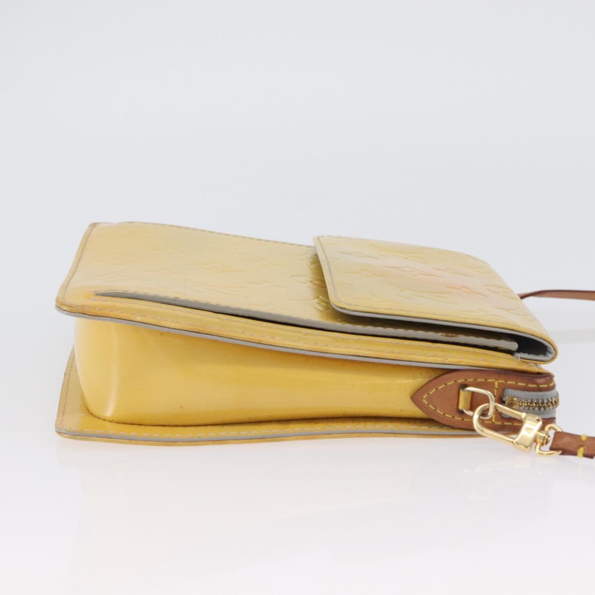 LOUIS VUITTON Monogram Vernis Motto Accessory Pouch Gris M91030 LV Auth ARZ024