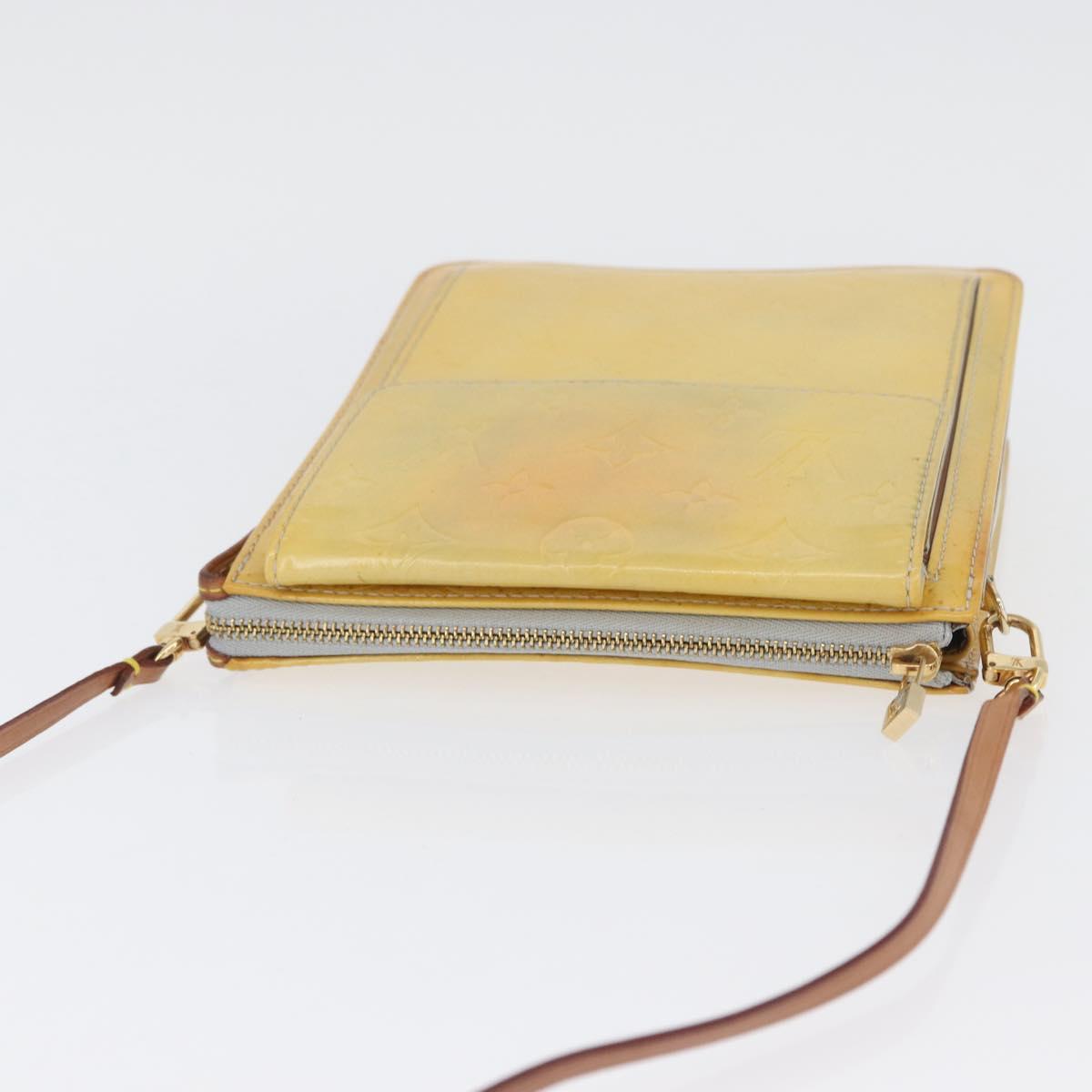 LOUIS VUITTON Monogram Vernis Motto Accessory Pouch Gris M91030 LV Auth ARZ024