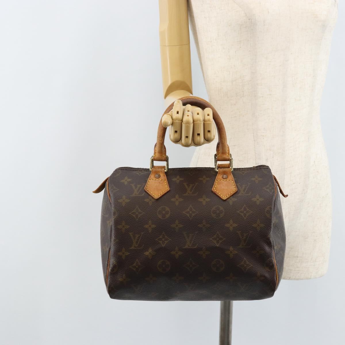 LOUIS VUITTON Monogram Speedy 25 Hand Bag M41528 LV Auth ARZ028