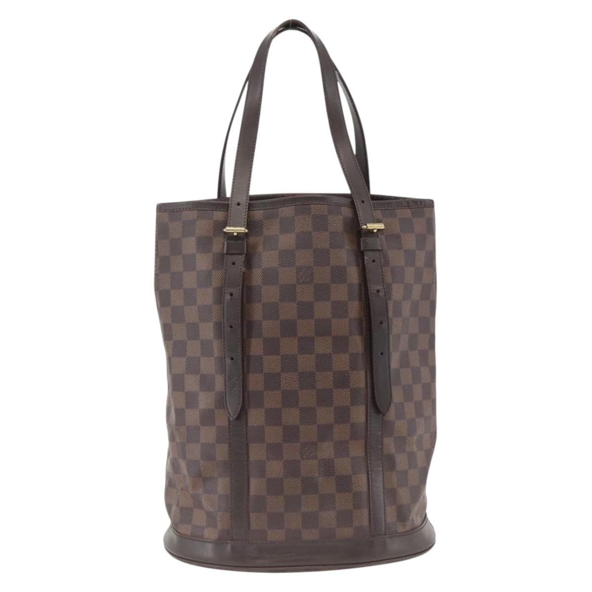 LOUIS VUITTON Damier Ebene Bucket GM Shoulder Bag N42236 LV Auth ARZ043
