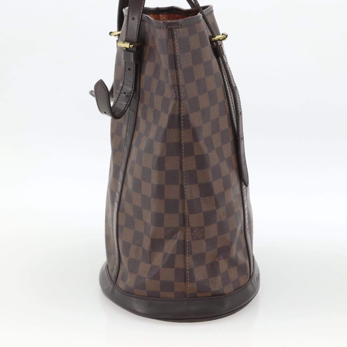 LOUIS VUITTON Damier Ebene Bucket GM Shoulder Bag N42236 LV Auth ARZ043