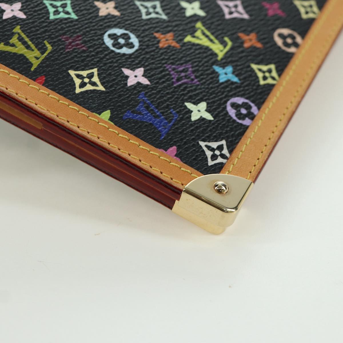 LOUIS VUITTON Multicolor Agenda GM Day Planner Cover Black R20893 Auth ARZ053SAV
