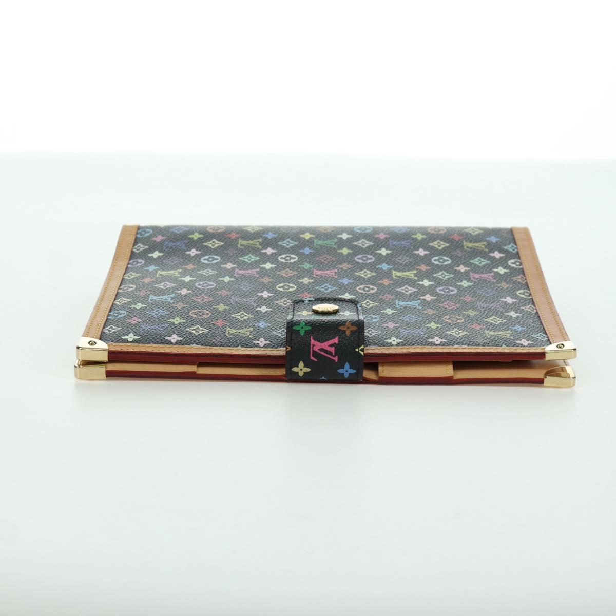 LOUIS VUITTON Multicolor Agenda GM Day Planner Cover Black R20893 Auth ARZ053SAV