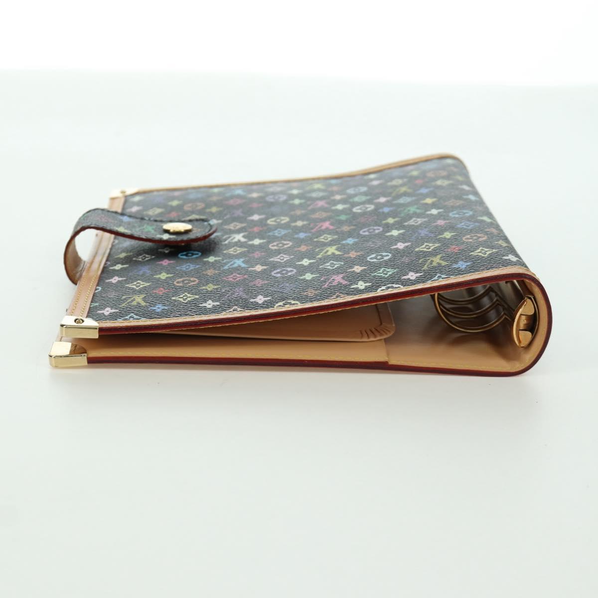 LOUIS VUITTON Multicolor Agenda GM Day Planner Cover Black R20893 Auth ARZ053SAV