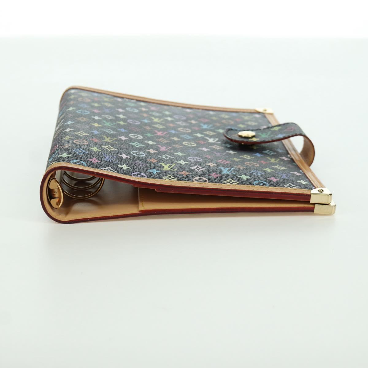 LOUIS VUITTON Multicolor Agenda GM Day Planner Cover Black R20893 Auth ARZ053SAV