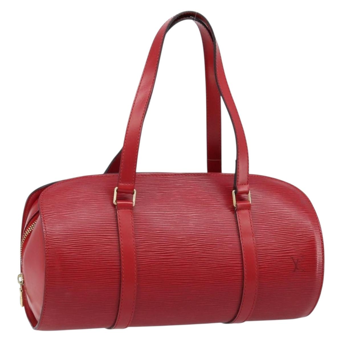 LOUIS VUITTON Epi Soufflot Hand Bag Red M52227 LV Auth ARZ055V